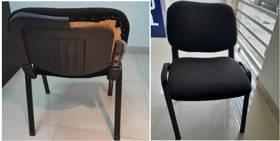 1SILLA ESTABLE S-BRAZOS TAPIZ TELA NEGRO (SUCRE) COD > (04-SIL-01-0068)