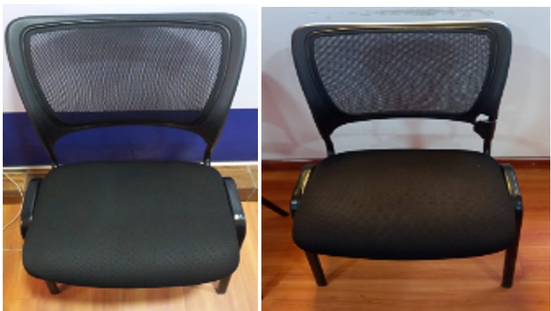 2 SILLAS DE VISITA TAPIZ NEGRO (LP - EL ALTO) COD> 04-SIL-01-0144 Y COD > 04-SIL-01-0145