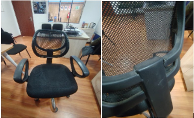 1SILLA GIRATORIA ESP.D MALLA TAPIZ NEGRO (LP - EL ALTO)